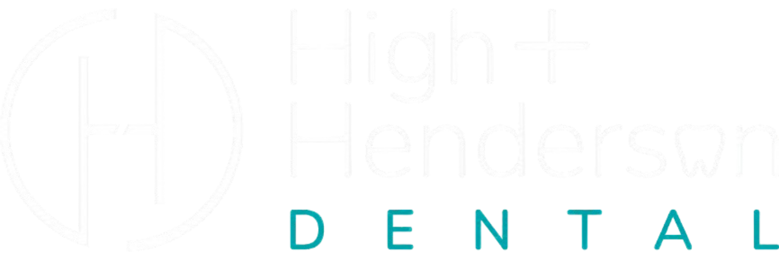 High + Henderson Dental logo, white